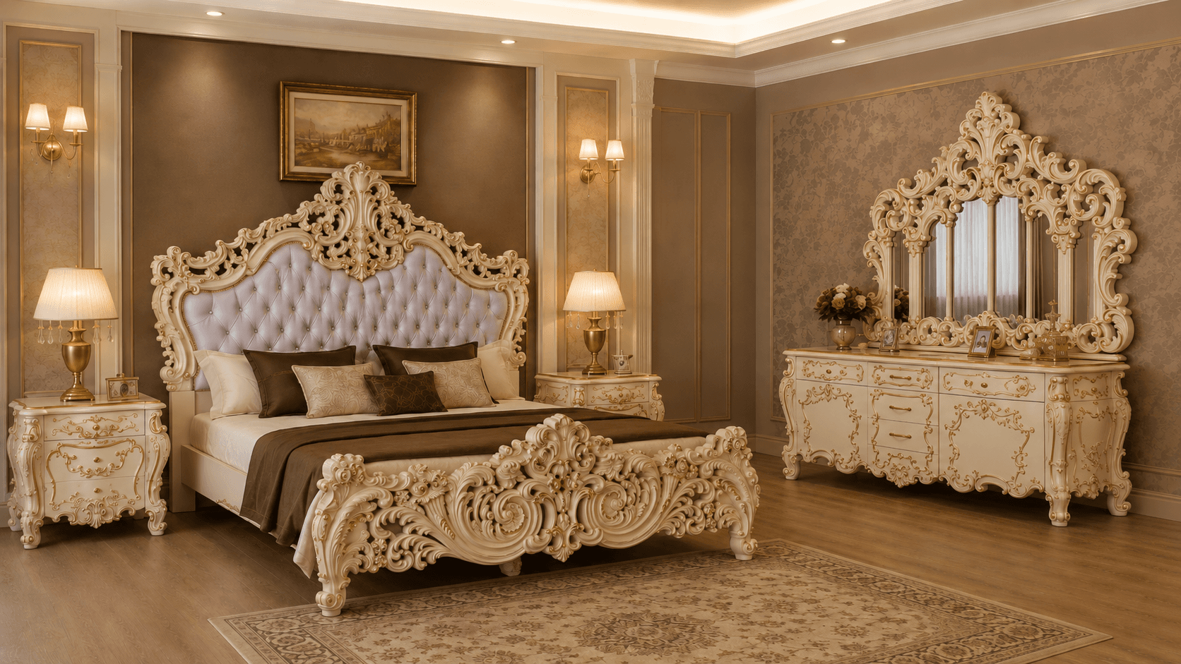سنہری تخت (Golden Throne) — Chinioti furniture