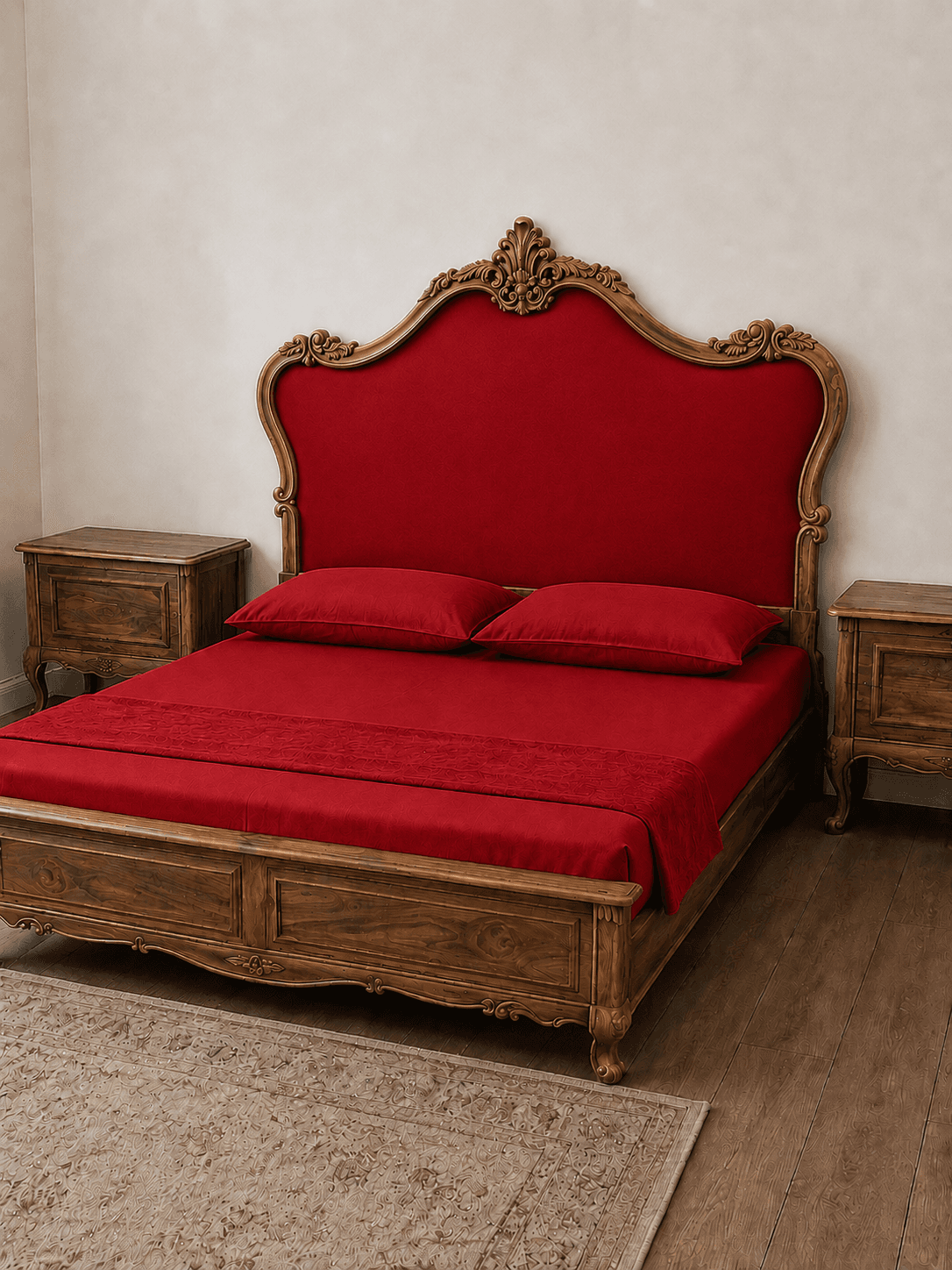 Royal carved king size bed — Chinioti furniture