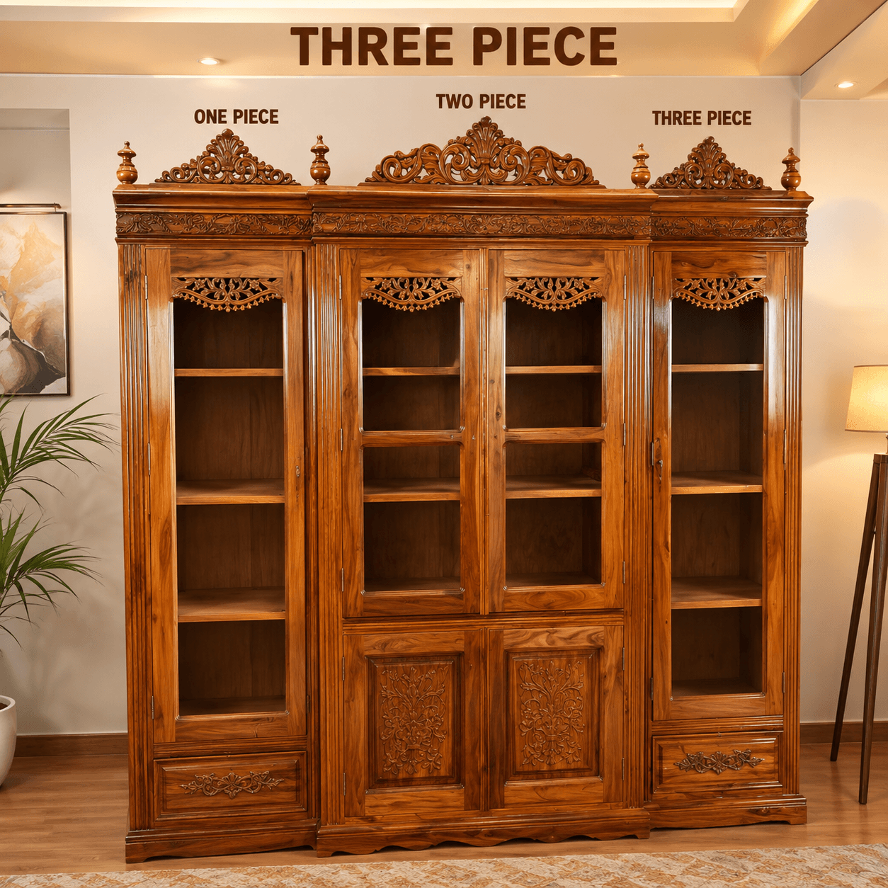 Royal Chinioti Three-Piece Wardrobe — Chinioti furniture
